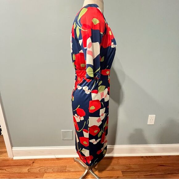 Anthropologie x Ruby Belle Bold Floral Print Knee-Length Pencil Dress Size 6 - Picture 5 of 8